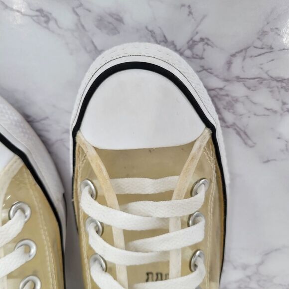 Converse Clear Plastic PVC Sneakers Women's Size 7 - Picture 10 of 14